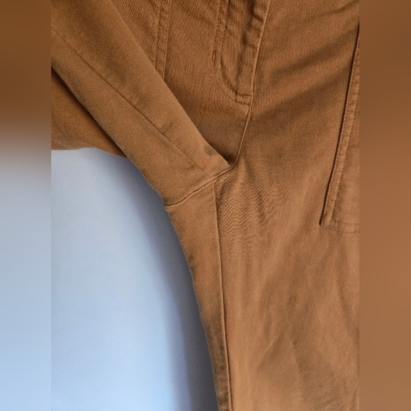 EILEEN FISHER Brown Buttoned Organic Cotton Pants - Picture 3 of 8